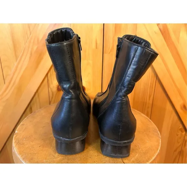 Rockport Womens Ankle Zip Boot Black Leather Size 8.5W - Image 4