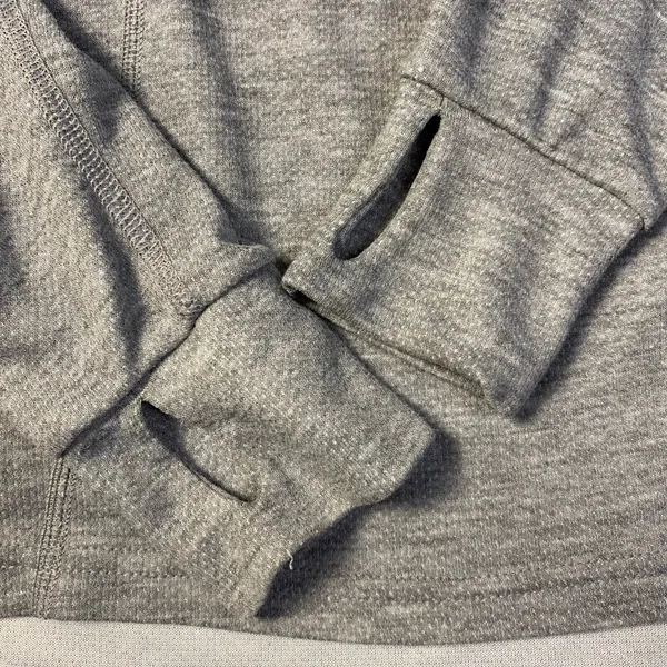 L.L. Bean Vintage Gray Womens Quarter Zip Pull Over Long Sleeve‎ Top Size S - Image 8