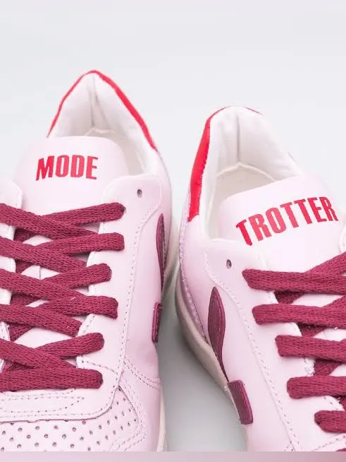 Veja Pink Modetrotter V10 Leather Lady First Low-Top Sneakers | Size 7 - Image 2