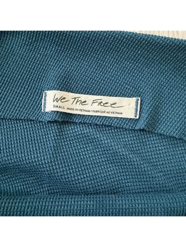 Free People We the Free Fuji Waffle Knit Off the Shoulder Thermal size small - Image 7
