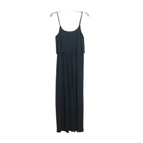Lauren Conrad Maxi Blue Sleeveless Pleated Dress Size M - Image 8