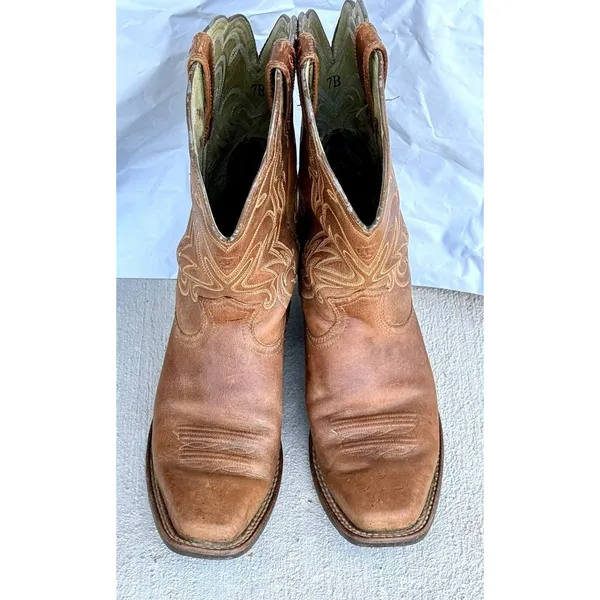 Ariat Legend Leather Western Cowboy Boots 7B Brown Square Toe Russet Rebel - Image 7