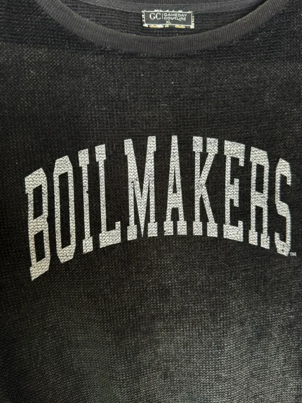 NEW Gameday Couture Purdue Boilermakers Chenille Pulliver Sweater Black Size XL - Image 7
