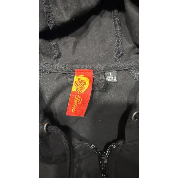 Apple Bottoms Black Rhinestone Zip Up Hoodie Y2K Large Logo Cotton Blend - Image 4