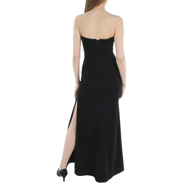 Aqua Cut-Out Strapless‎ Evening Dress Size 6 - Image 3