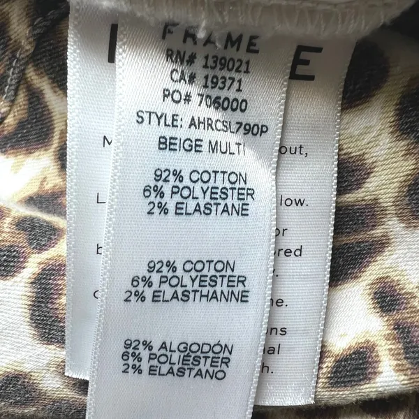 Frame‎ Womens Size 27 Ali High Rise Cigarette Leopard Print Jeans Trendy Chic - Image 6