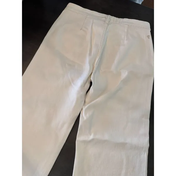 Pilcro Anthropologie White Straight Leg Jeans Size 29P High Rise Women's Denim - Image 3
