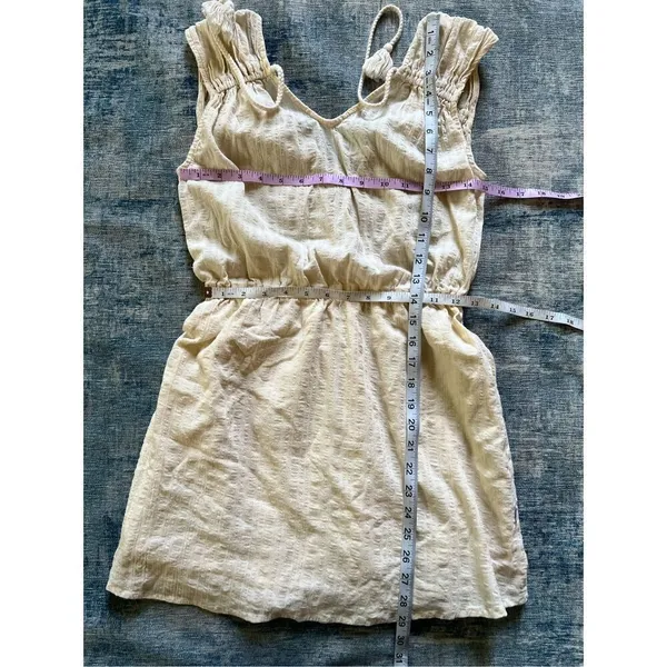 Sisstrevolution Ivory Bonnie Sleeveless Woven Mini Dress Small - Image 8