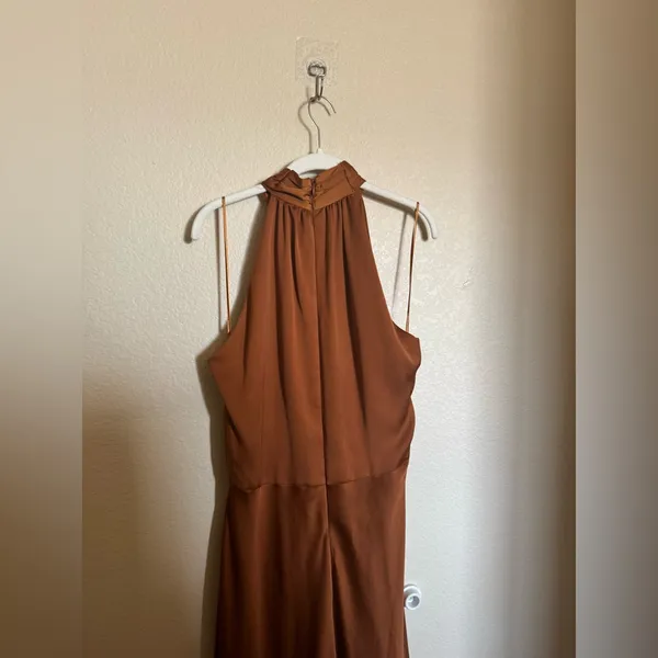 BHLDN Cortland Esme Charmeuse Formal Satin Gown Sz‎ 16 in Cinnamon NEW - Image 6