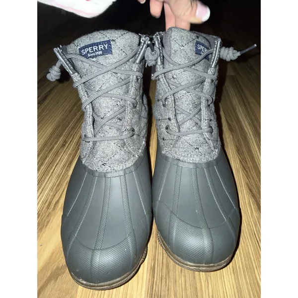 Sperry Syren Gulf Wool Qlt Grey Women's 8.5‎ Duck Boot Gray Rain - Image 2