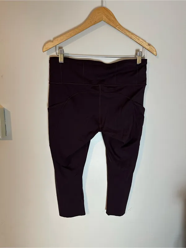 LULULEMON Nulux™ Plum Shadow Fast Free HR Crop II 19” Leggings 10 - Image 5