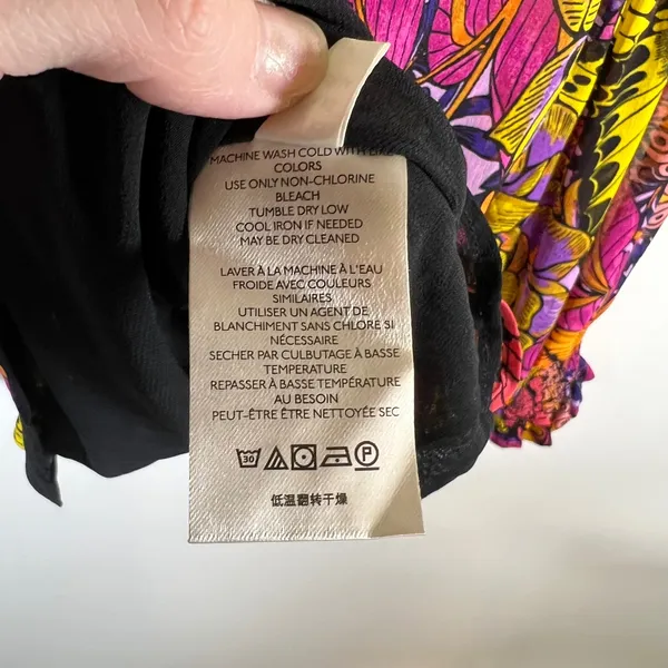 Alexandra Farmer for Anthropologie Butterfly Floral Smocked‎ Blouse Pink XS Boho - Image 7