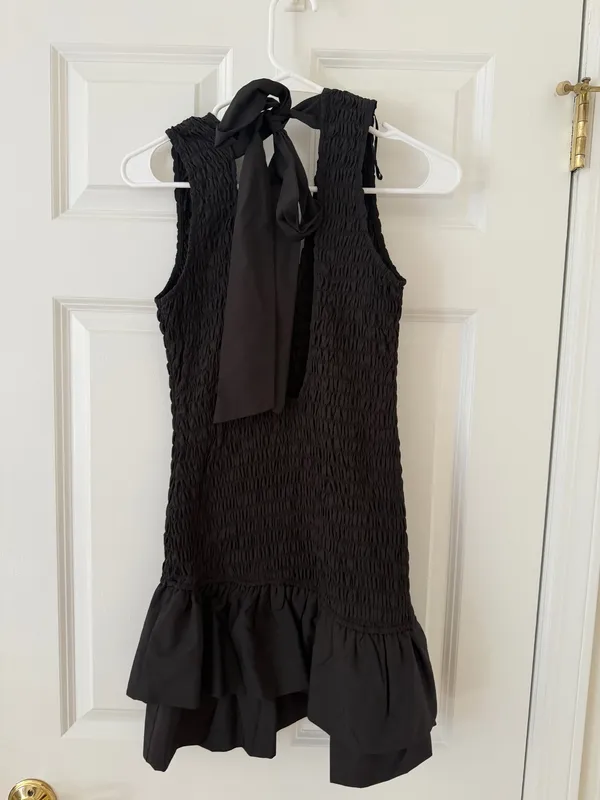 ZARA Ruffled Short Poplin Dress - Image 4