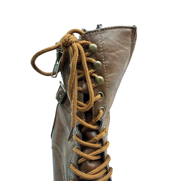 Red Circle Mid Calf combat boots‎ Women's Size 7 - Image 5