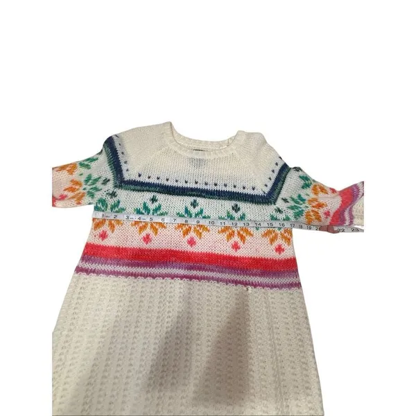 American Eagle Jegging Sweater Cream Rainbow Wool Blend Sz S NWT - Image 6