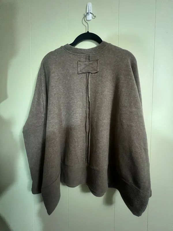 Zenana Chocolate Brown Top-Size S/M Fleece Cozy athleisure - Image 3
