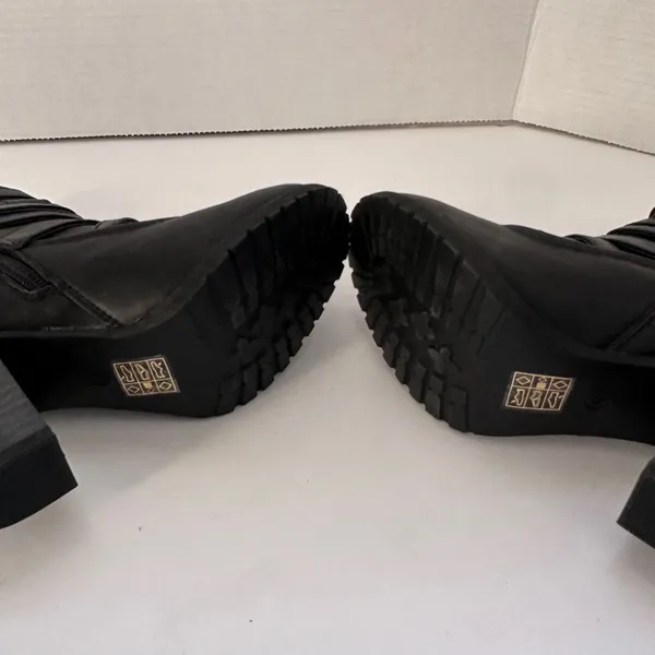 Call It Spring Boots Womens Ankle Booties Black Leather Block Heels - Image 6