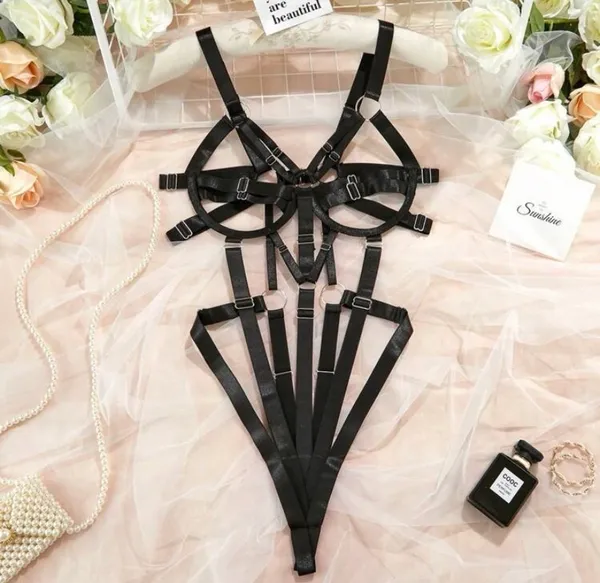 SheIn Blck Bondage Lingerie - Image 3
