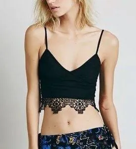 Free People Crop Top Black - Image 2