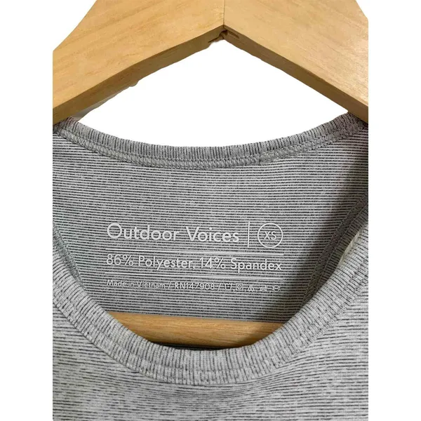 Outdoor Voices Athena Crop Top Gray Heathered Size XS Grey‎ Summer athletic - Image 3