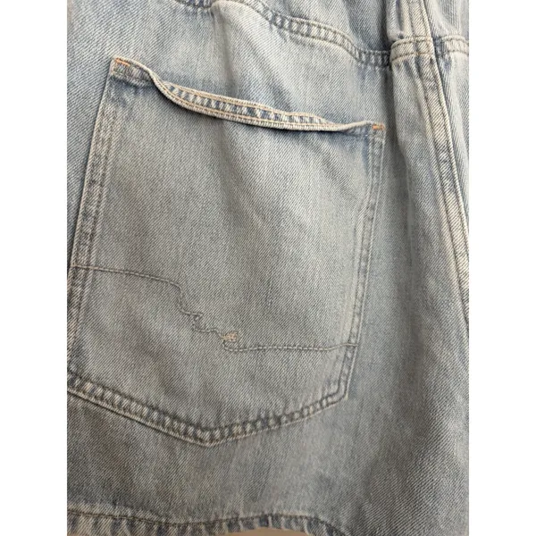 Free People We The Free Clark Pleated Denim Shorts Light Blue Women's Size Small - Image 9