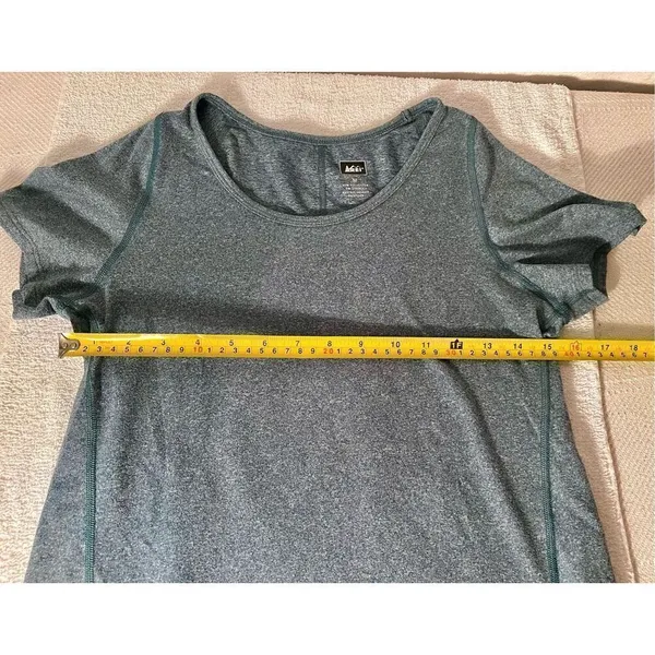 Women's REI Athletic Hiking Short Sleeve Shirt Polyester Spandex Sz Med - Image 5