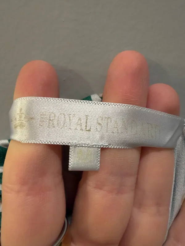 The Royal Standard Beignet Striped Print Drawstring Waist Pajama Pants Green and White - Image 8