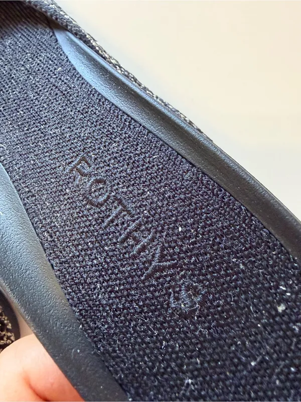 Rothy's tweed weave pattern with delicate gold thread, arch support insert, 7.5 - Image 6