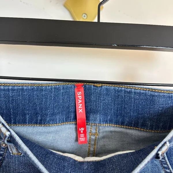 SPANX Straight Leg Ankle Jeans Wash Vintage Indigo Size Large - Image 4