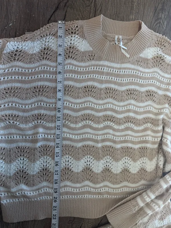 Anthropologie Pointelle sweater & skirt set size xl‎ - Image 11