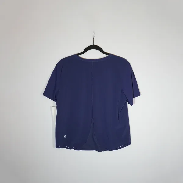 NEW Lululemon Lightweight Stretch Running T-Shirt Airflow Mini Night Sea Blue 12 - Image 3