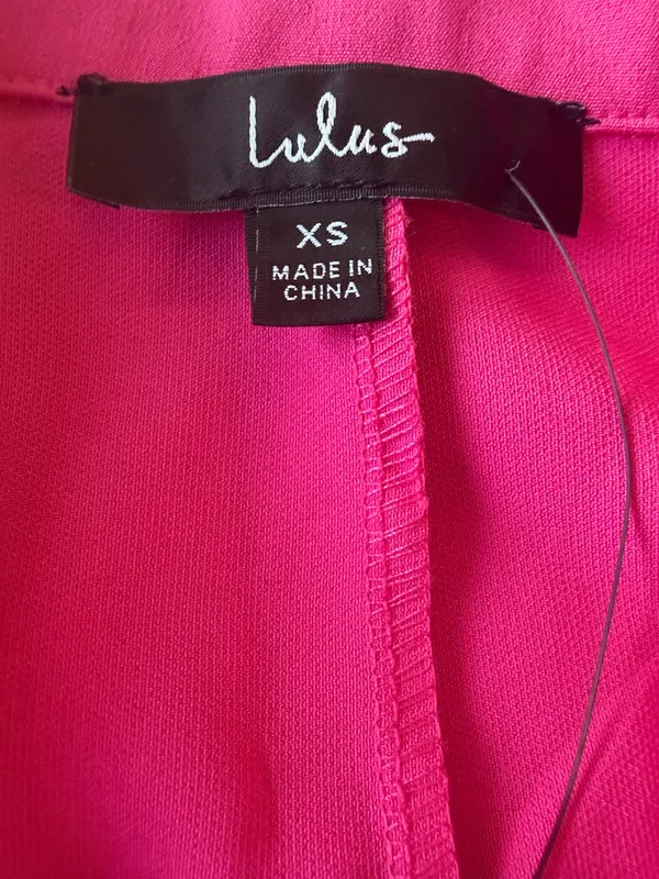 Lulus Romper Blazer Rosa Fucsia con Cinturón Talla XS Nuevo - Image 5