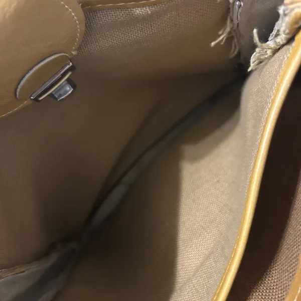 Vintage Tan Genuine Leather Shoulder Bag - Image 14