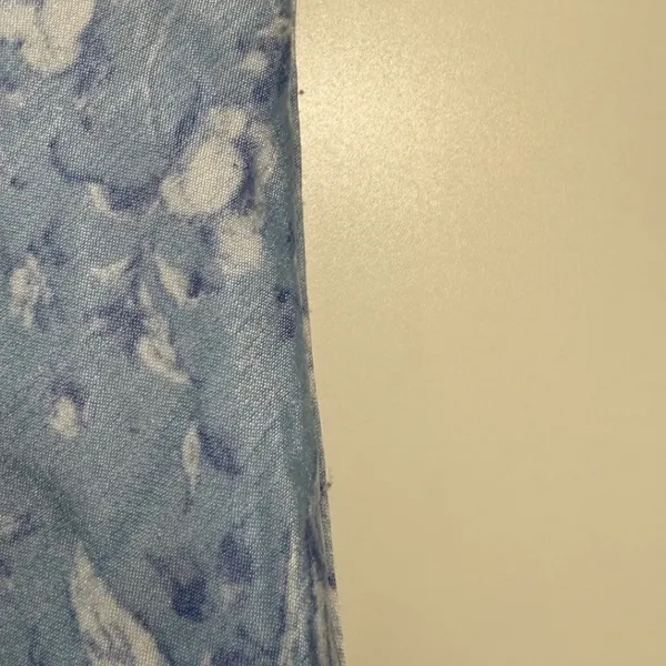 Altar'd State Blue Floral Maxi Dress Short Flutter Sleeve Tie‎ Front Womens S - Image 11