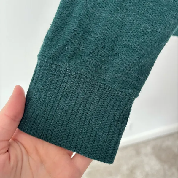 Abercrombie & Fitch Forest Green Soft A&F Cozy Knit Pullover Slouchy Oversized - Image 4