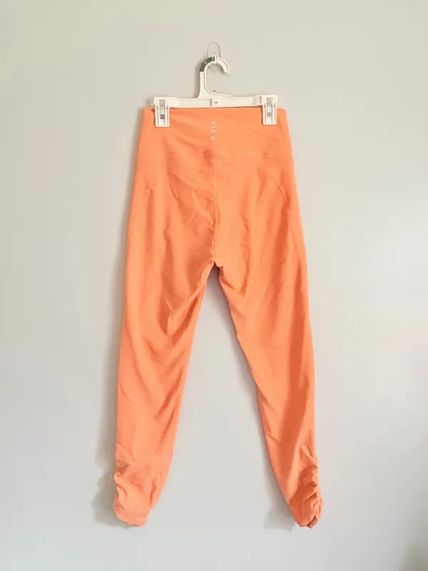 WILO The Label Orange Ruched Ankle Leggings Size M - Image 2