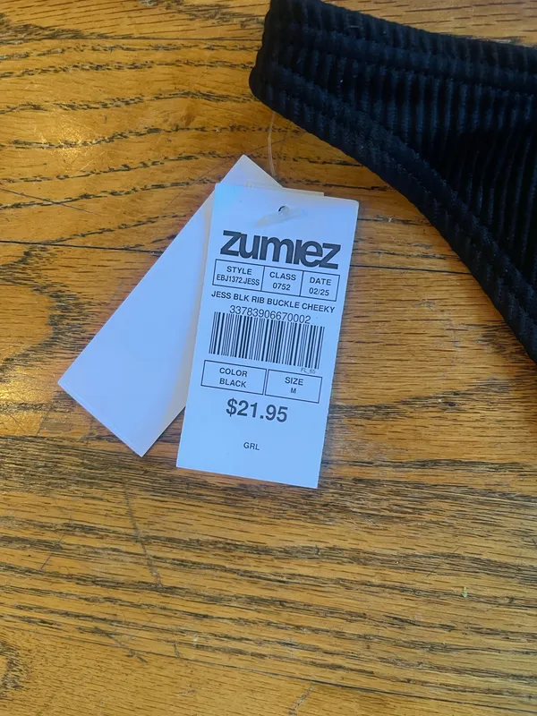 Zumiez Damsel Black Buckle Ribbed Bikini Swimsuit - Image 5