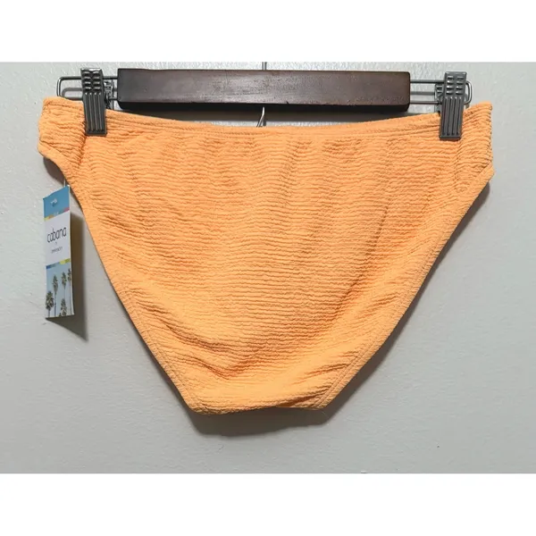 Cabana By Crown‎ & Ivy Women's Orange Crinkle Textured Bikini Set SZ Large NWT - Image 9
