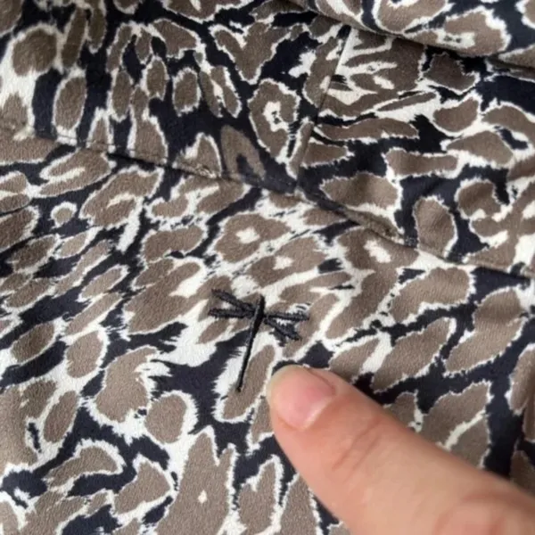 Tyler Boe Kim Faux Suede Dress Multi Animal Print Midi Pockets Casual, Size‎ S - Image 10