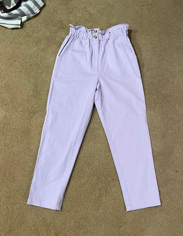 Jessy B Paper-bag Waist Purple Jeans - Image 2