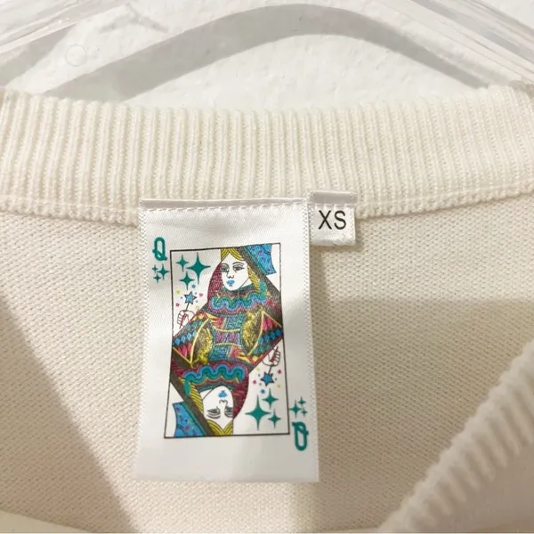 QUEEN OF SPARKLES Cheers Sweater in Ivory Gold Size XS - Image 4