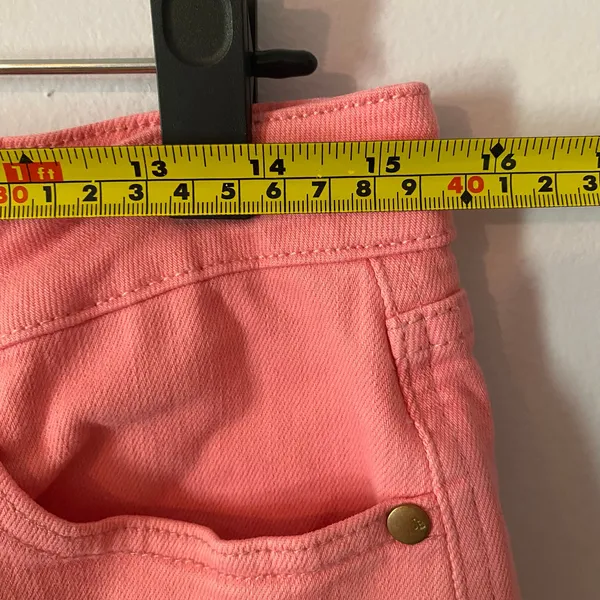 Judy Blue Hot Pink Garment Dyed Frayed Straight Leg Jeans Cropped Women 15 / 32 - Image 6