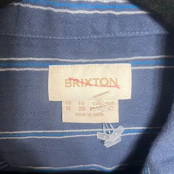 ✨BRIXTON WANDERING BLUE SZ MEDIUM OVERSHIRT✨ - Image 9