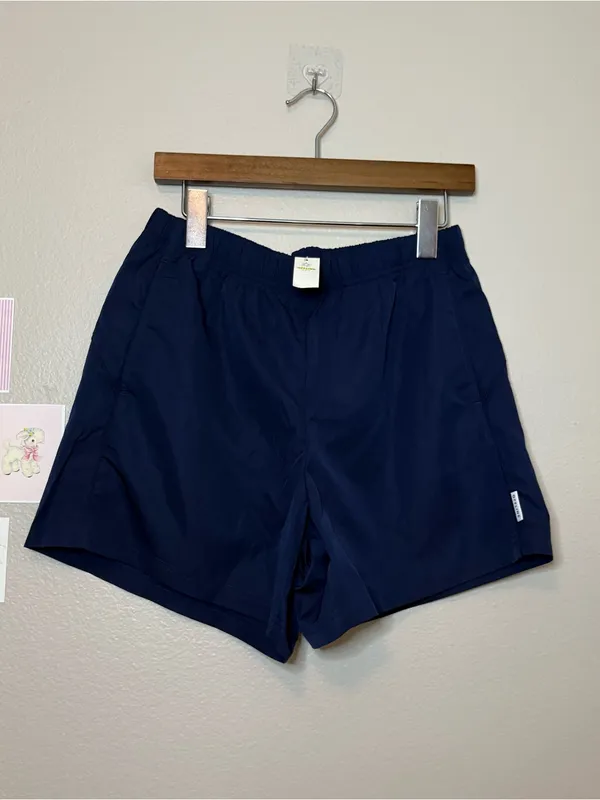 Aerie summer shorts dark blue windbreaker material beach outdoor casual S nwt - Image 4
