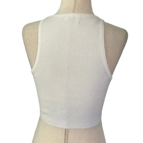Wilfred White Knit Aritzia Crop Top Women Size XS | 57-22 - Image 2