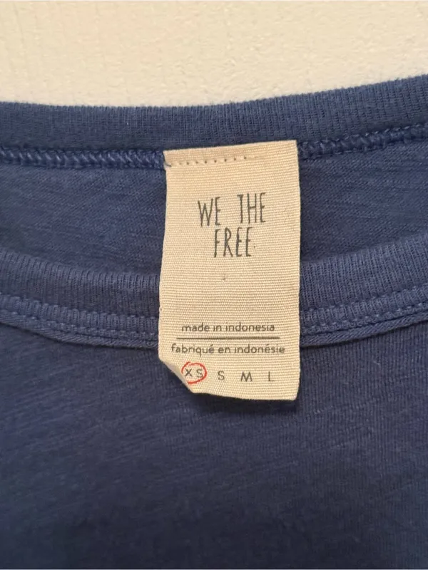 Free People We The Free Clare Tee in Blue - Image 4