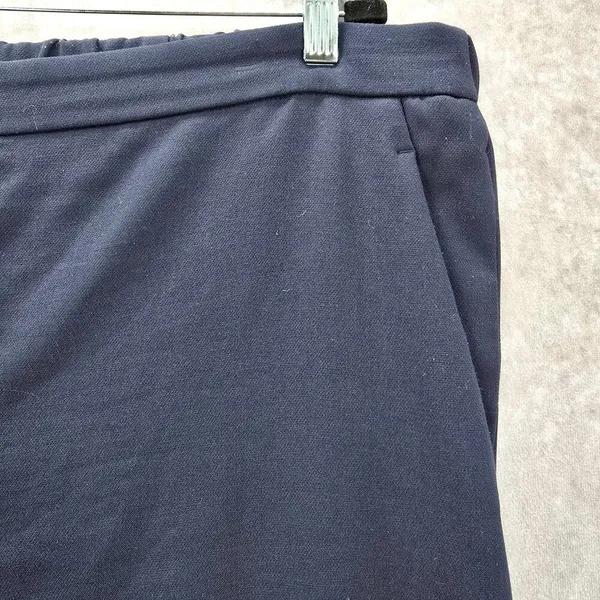 Old Navy Blue Wide Leg Bootcut Pants Bottoms Classic Executive Trousers‎ Plus 20 - Image 3
