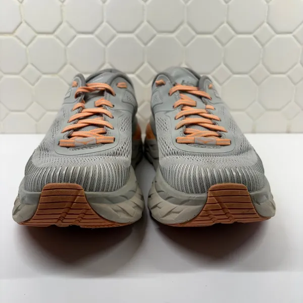 Hoka One One Bondi 7 Running Shoes Women 9 Grey Orange Cushioned 1110519 HMSH - Image 5