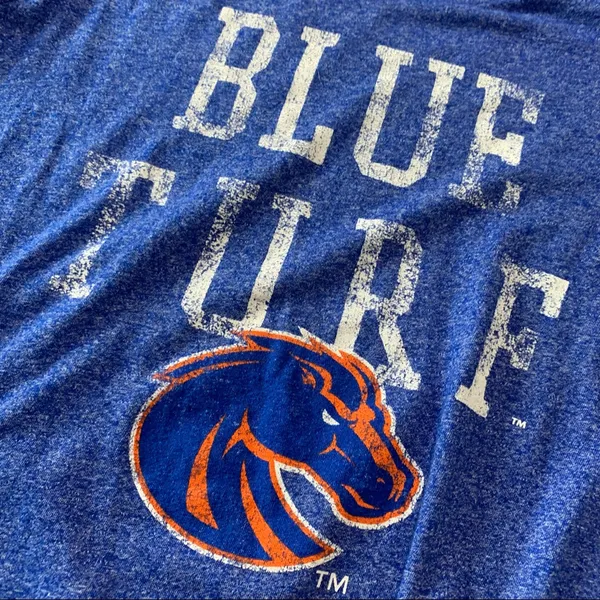 Denver Broncos Blue Turf Tie Front Tee Retro Brand - Image 2