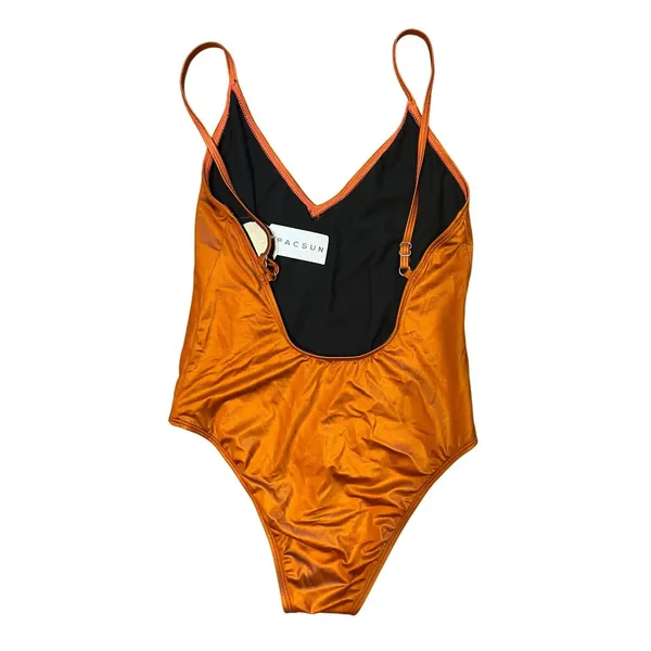 $69 NWT PacSun M Copper Onepiece Swimsuit Burnt Orange Salero Swim Swimwear Suit - Image 3
